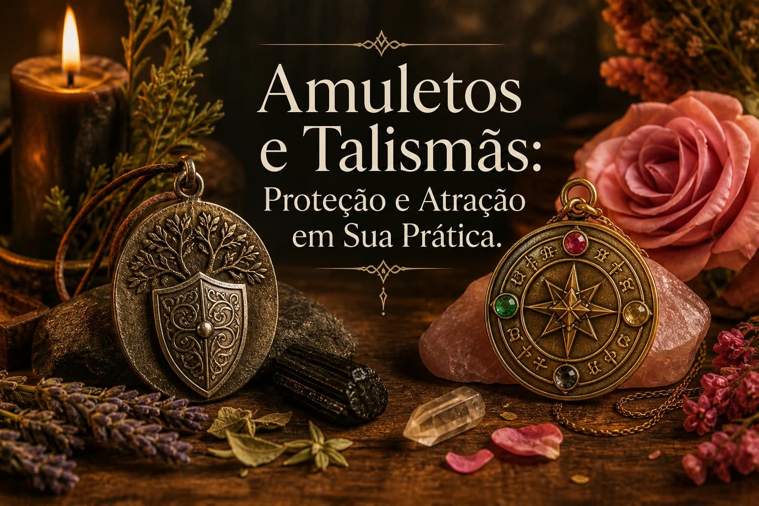 Ilustração de Amuletos e talismãs: diferenças, criação e consagração
