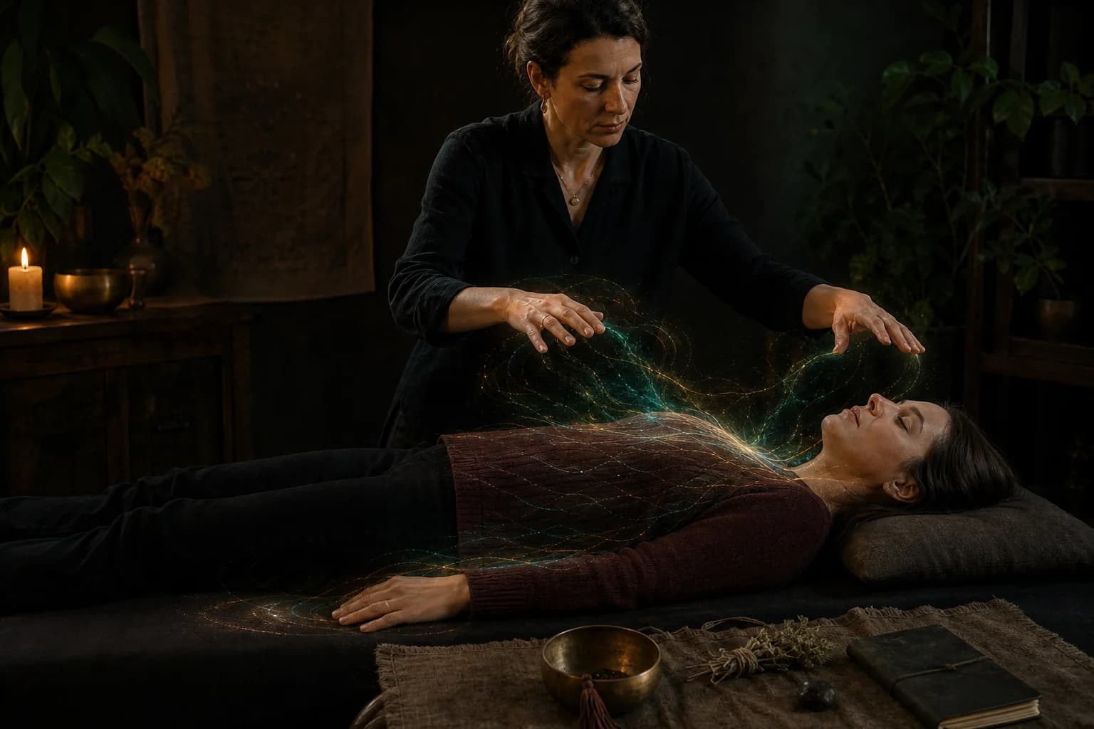 Sessão de magia e terapia energética