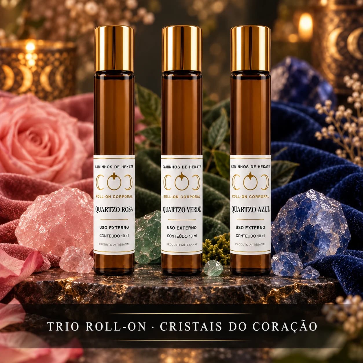 Trio Roll-on — Cristais do Coração