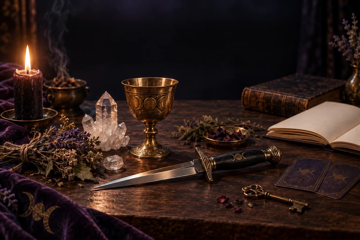 Ilustração de Consagração e manutenção de instrumentos rituais