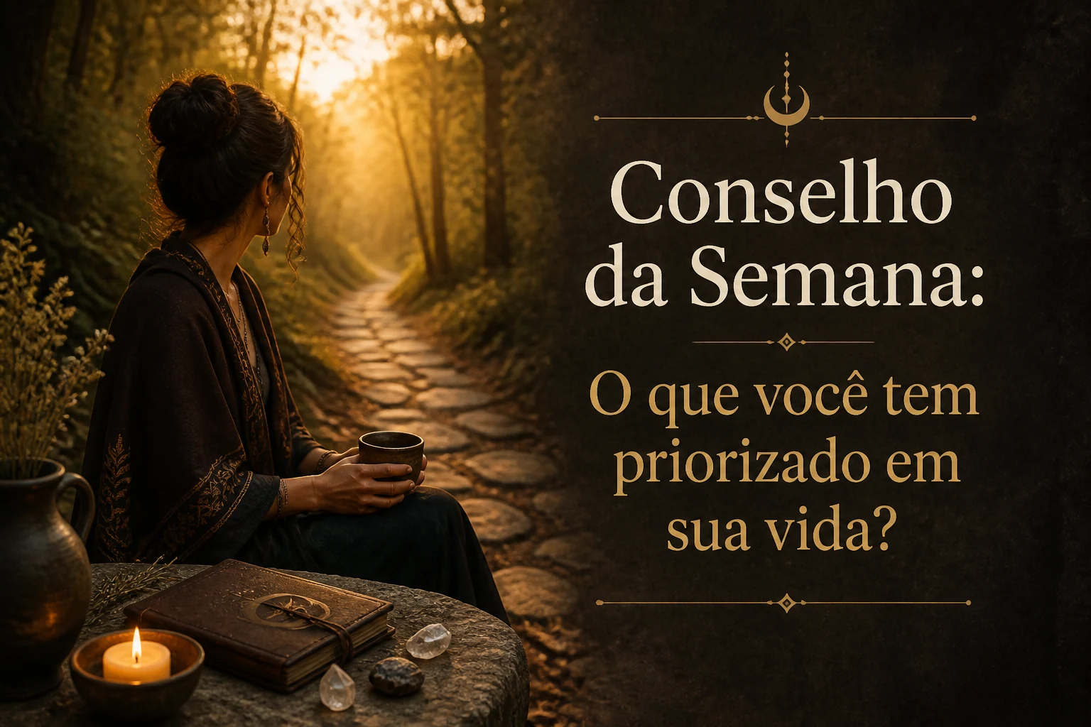 Imagem editorial para Conselho da Semana no canal caminhos blog.