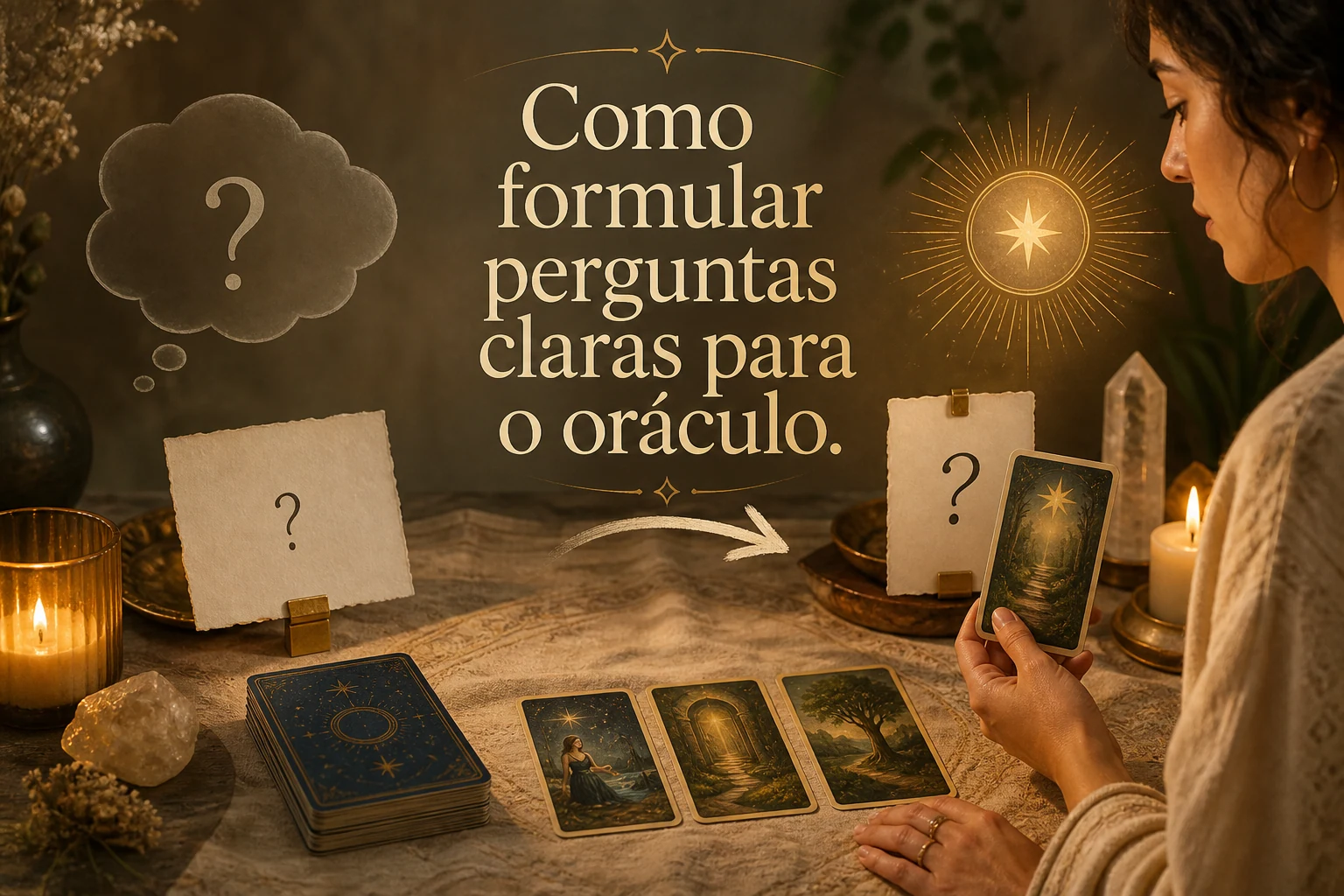 Imagem editorial para Formulação de perguntas para o oráculo no canal oraculos blog.